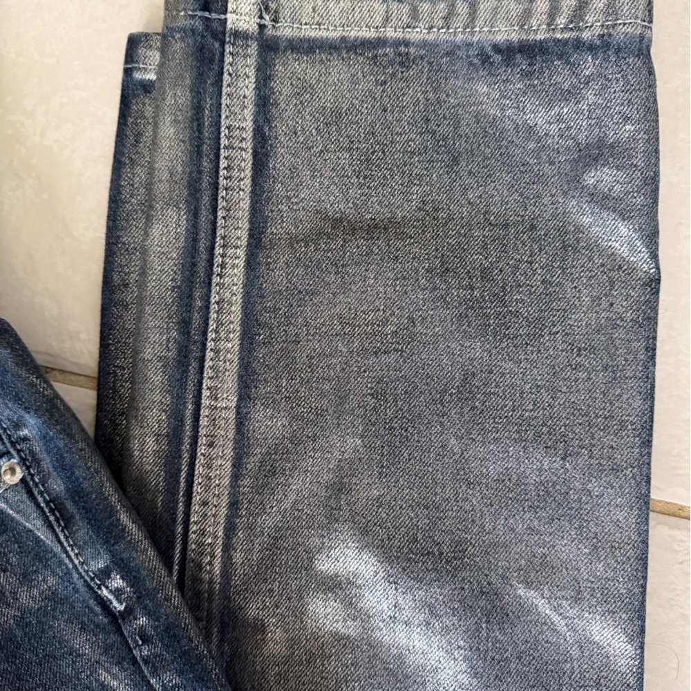 western core mob wife cowboy metallic BDG Urban Outfitters Sz 25 Silver wash - Picture 5 of 7